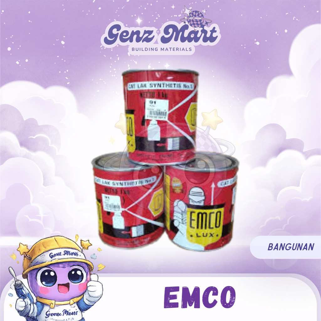 EMCO Lux Cat Kayu & Besi 0,5kg - Cat Kayu Besi Warna Standar Hitam Putih Gloss Doff Kilap