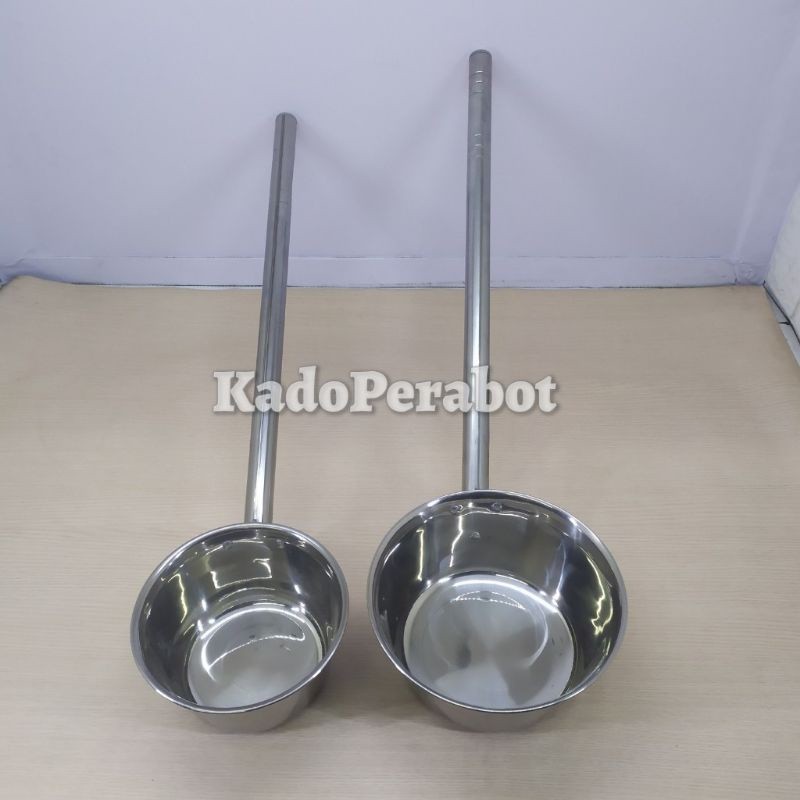 Gayung Panjang Stainless - Gayung Bajigur - Gayung Gagang Panjang Stainless - Gayung Air Stainless