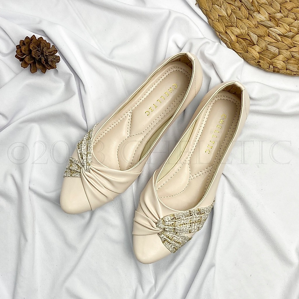 CHELLTIC flatshoes wanita|sepatu balet|sepatu flat shoes Kekinian pansus Cewek|Selop Wanita Ballerin