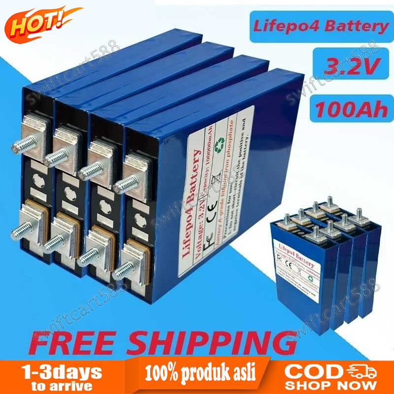 100Ah CATL/BYD Baru Lifepo4 Baterai 3.2V 100Ah lifepo4 Baterai cell Lithium iron phosphate deep cycl
