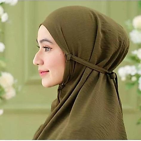 Bergo Maryam Crinkel Airflow Jumbo XL | Jilbab Bergo Crinkle