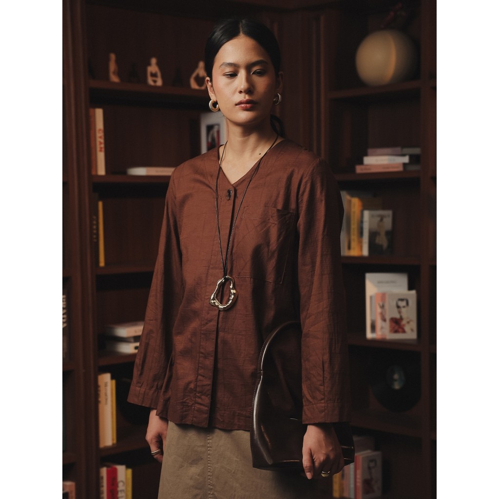 EXPAND Naylani Blouse | Kemeja Wanita - Atasan Lengan Panjang