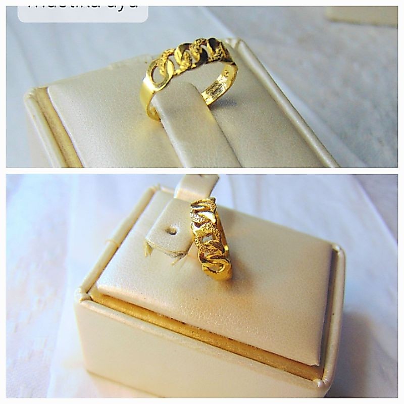 Cincin Emas Muda/ Cincin Rantai Pasir 1gr/ Cincin Wanita Emas Muda