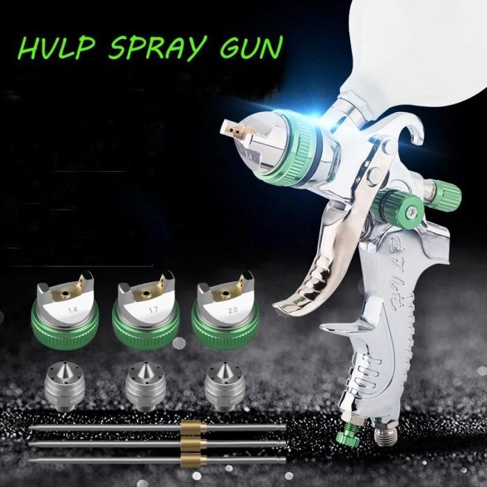 SAIGAOLE HVLP Alat Semprot Cat Mobil Tabung Atas 3 Nozzle HVLP