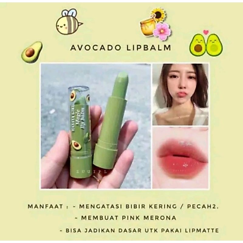 (1 PCS) LIP BALM AVOCADO HASAYA GIRL