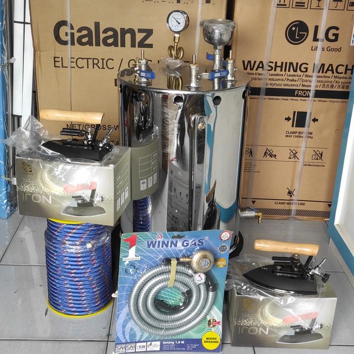 setrika uap boiler gas 25 liter