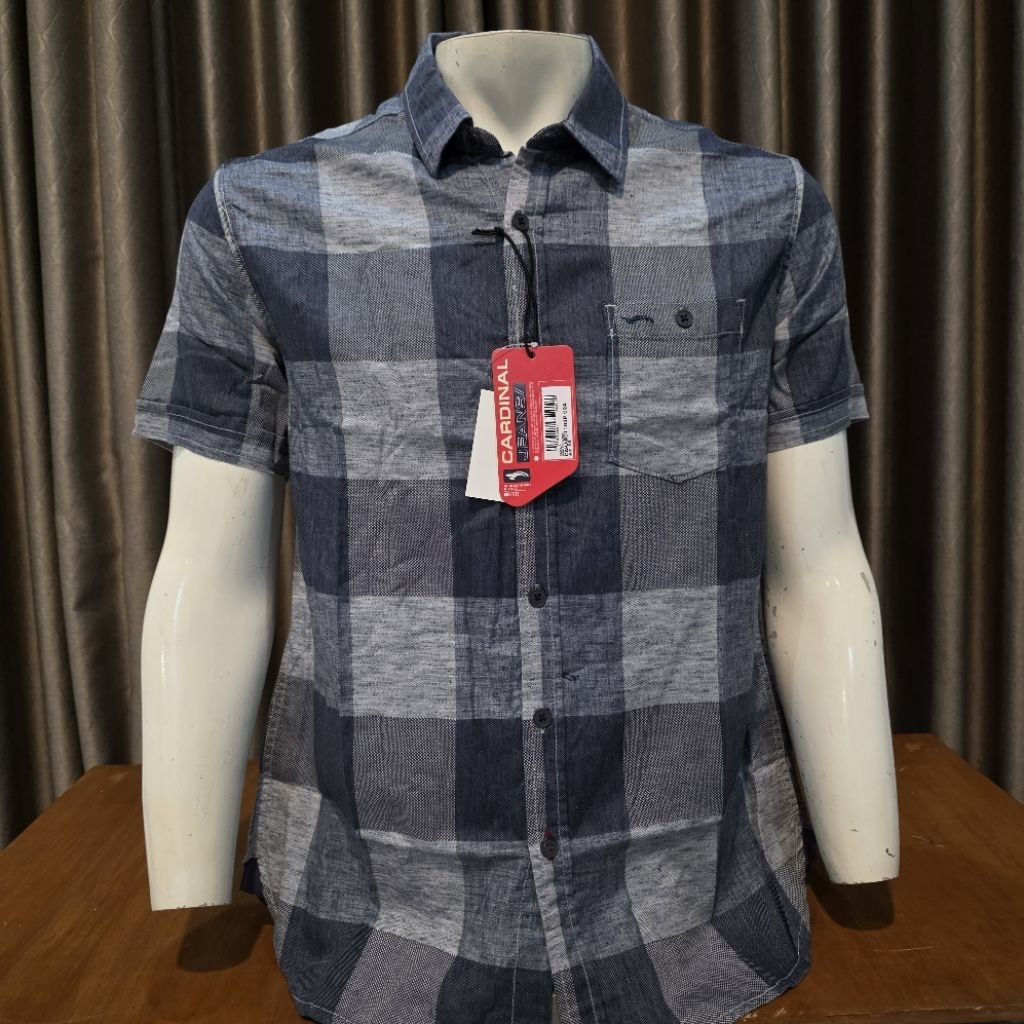 New Promo Kemeja Pria Tangan Pendek Cardinal  Jeans Premium New Serries Original