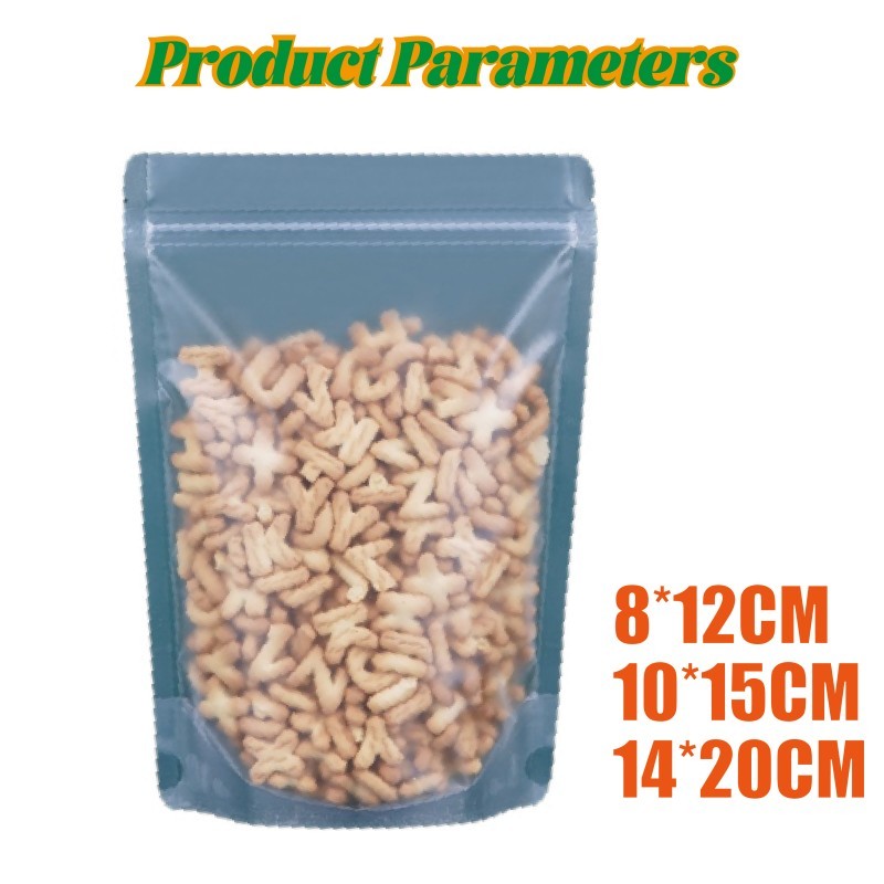 100PCS/Set Plastik Klip Kombinasi Aksesoris Zipbag Ziplock Matte Doff Plastik Ziplock Transparan