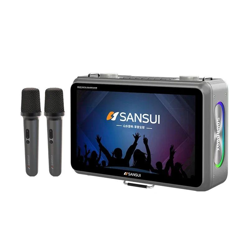 SANSUI K116 80W high-power Bluetooth speaker 14.1-inch high-definition touch screen video karaoke sp