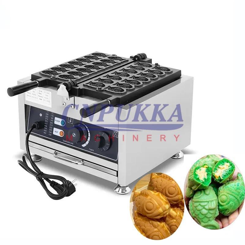14PCS Mini Taiyaki Waffle Maker Nonstick Coating ElectricGAS Taiyaki Waffle Maker 1400W Fish Shaped 