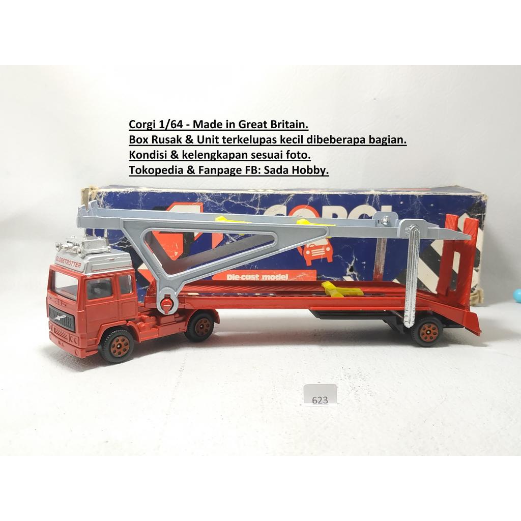 Vintage Corgi Juniors Volvo Car Transporter Truck 1/64