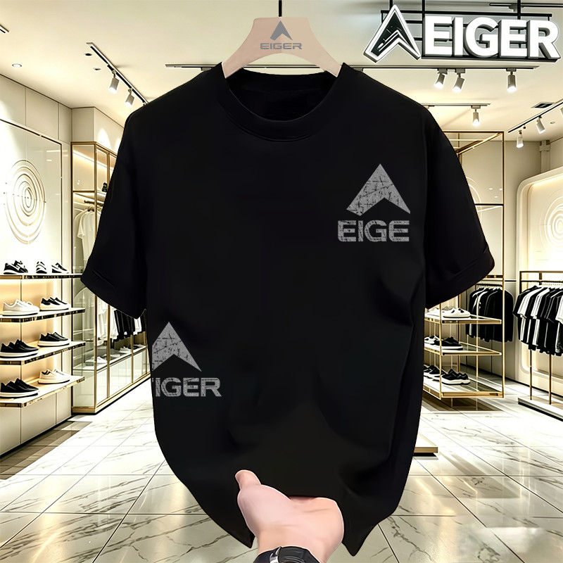 KAOS EIGER ORI Atasan Oversize Katun 24S Kaos Unisex Nyaman Berkualitas Tinggi Pria Wanita