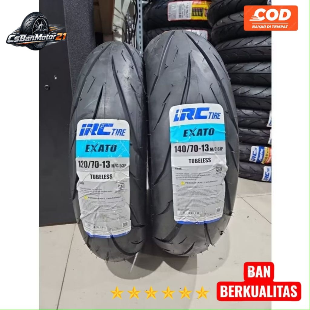 PROMO Sepasang ban nmax ukuran 140/70-120/70- ring13 tubless merk IRC