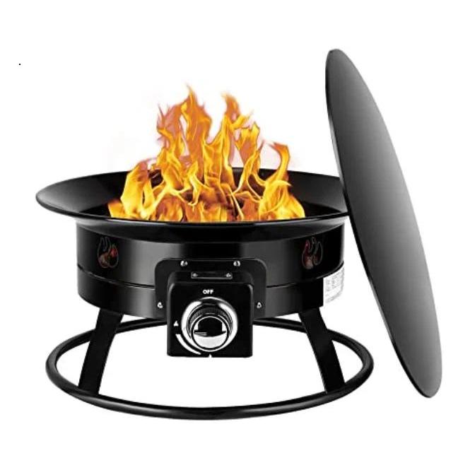 KINGJOY Propane Portable Gas Outside Camping Stove with Stainless Steel Round Ring burner