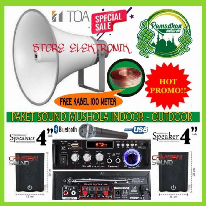 Paket Sound System TOA Mushola Indoor - Outdoor Paket Komplit Promo.