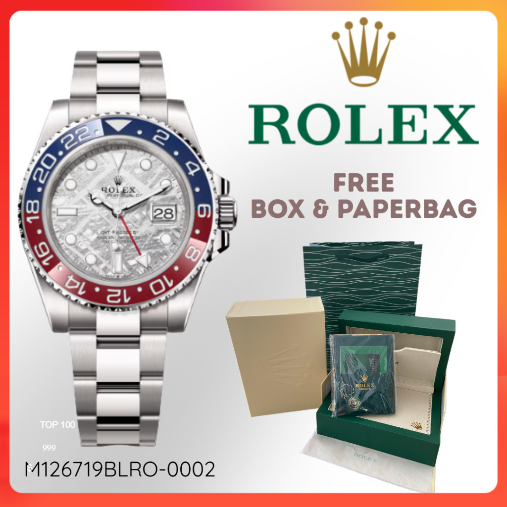 (NEW ARRIVAL) COD INCLUDE BOX Jam Tangan Rolex ORIGINAL 100% Seri GMT MASTER II M126719BLRO-0002 Pri