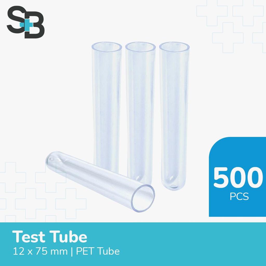 Tabung Reaksi Plastik 12 x 75 mm / Test Tube @500pcs