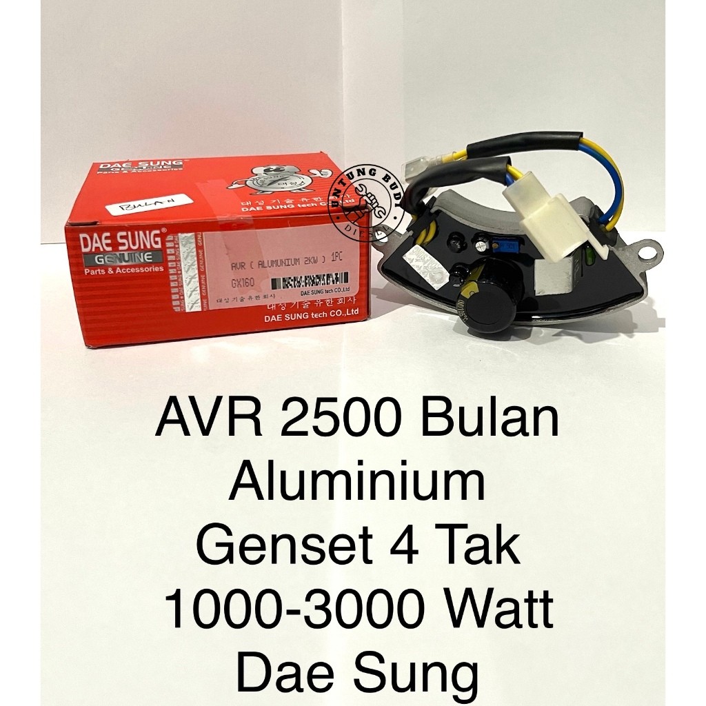LEMUSHOP AVR 2500 DaeSung Bentuk Bulan Aluminium GX160 Genset 1000-3000 Watt ET2500 ET2800 ET3000 ET