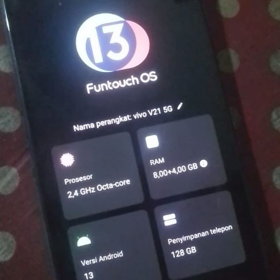 lcd copotan vivo v21 5g set frame