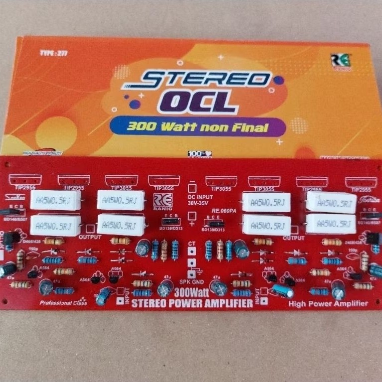 Kit Driver Power Amplifier OCL Stereo 300 Watt 8 Transistor 277