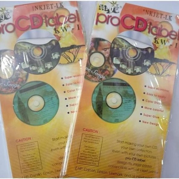 Lansungkirim- Label Cd Dvd Kertas Stiker Sticker Mgc Magic Inkjet-Lk Tebal
