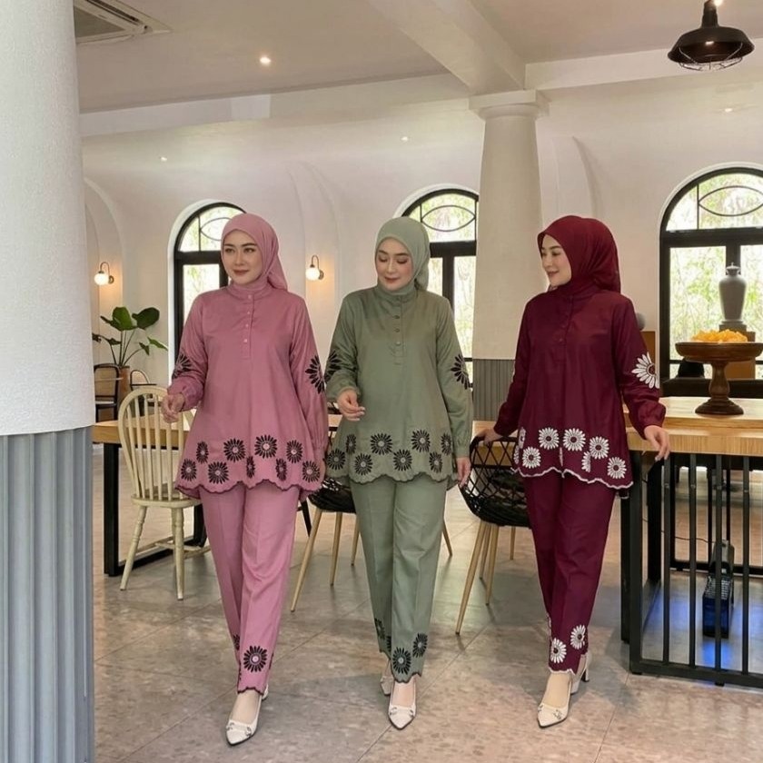 Stelan Wanita Desawa/Stelan Katun Toyobo/Stelan Standar/Stelan Terbaru