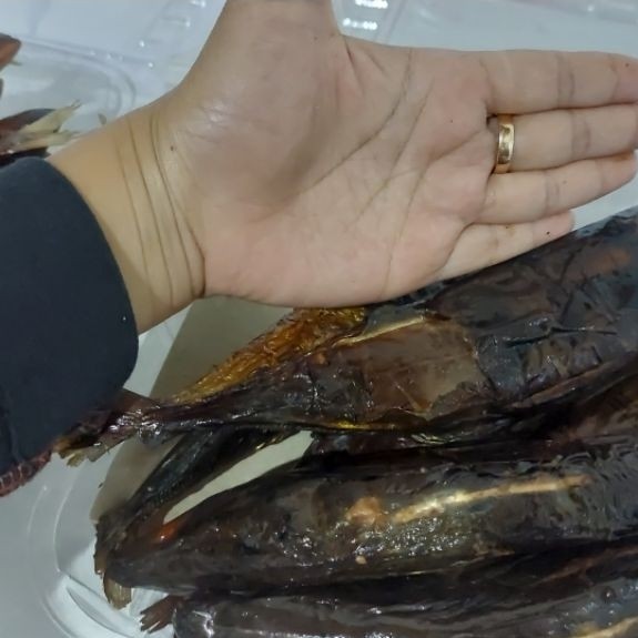 ikan pari asap dan ikan salem asap