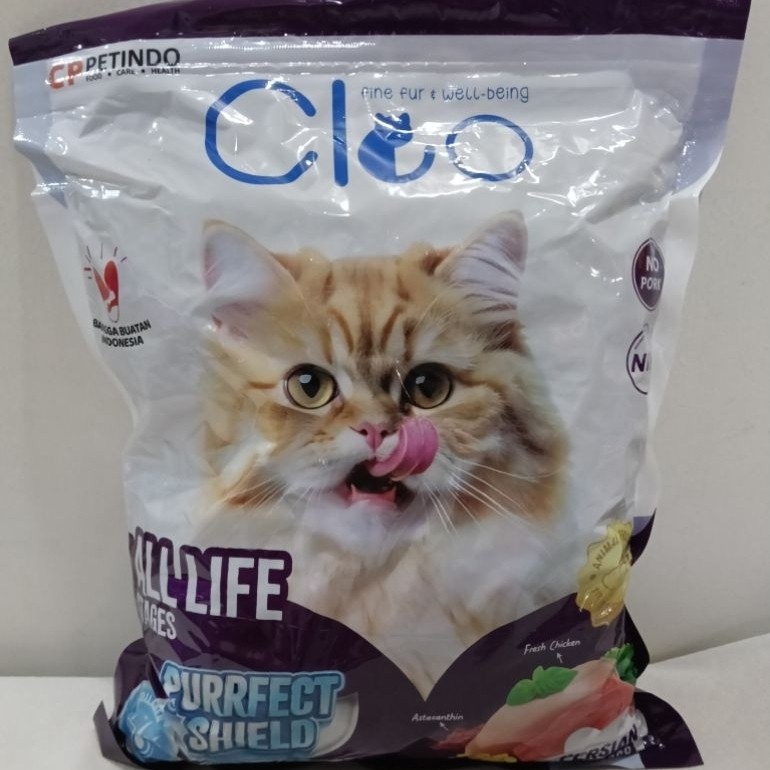 cleo persian 500gr / makanan kucing / all life stages