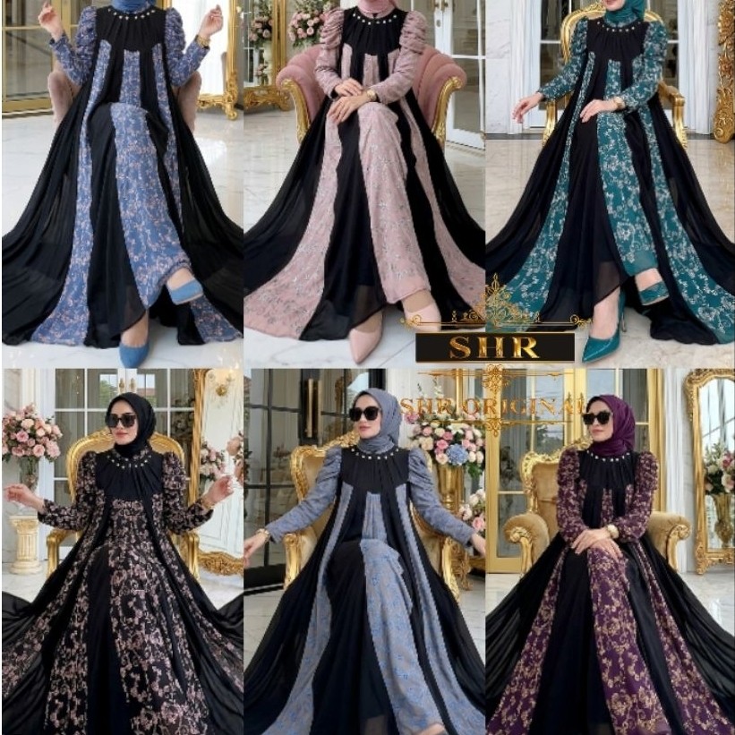 NEW READY MAXI DRESS GURAME CERUTY KATUN BORDIR BY SHR ORI