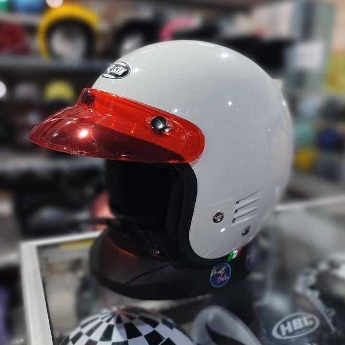 HELM BOGO RETRO RSIX R SIX R-SIX GUARDIA SOLID DENGAN PET TRANSPARAN