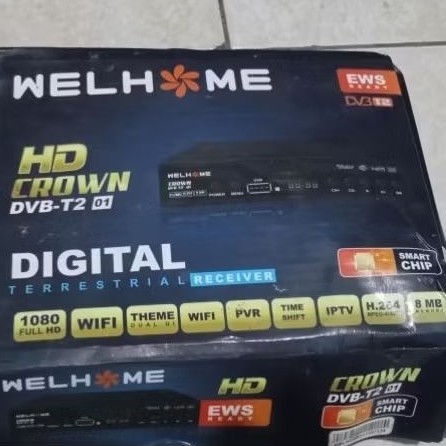 Preloved Set Top Box Welhome MSTAR DVB T2 dengan Port HDMI, RCA, dan USB