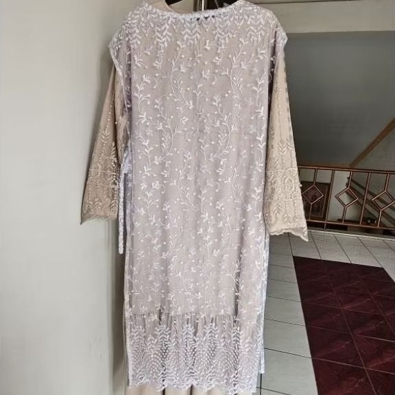 preloved gamis brukat coksu outer putih