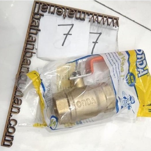 Ballvalve Onda Kuningan 1" Inch Stop Kran Keran Sambungan Pipa Paralon New