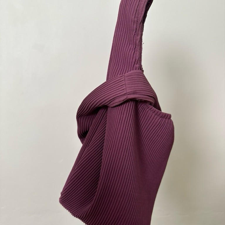 tas knot purple ungu bahan kain