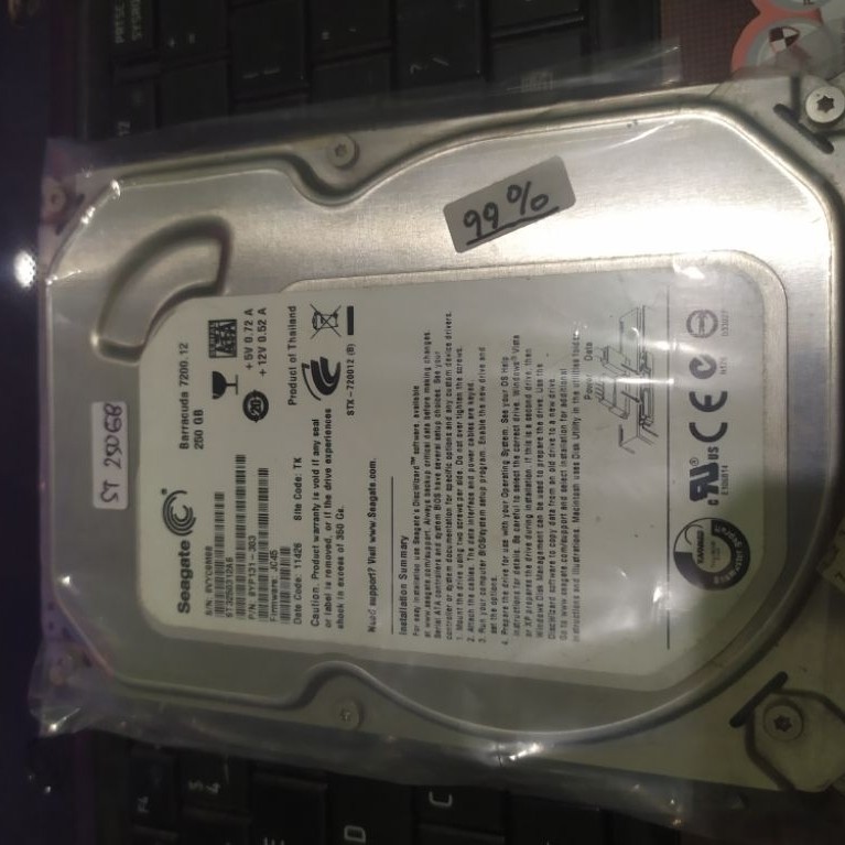 hardisk pc 250gb 99/100%