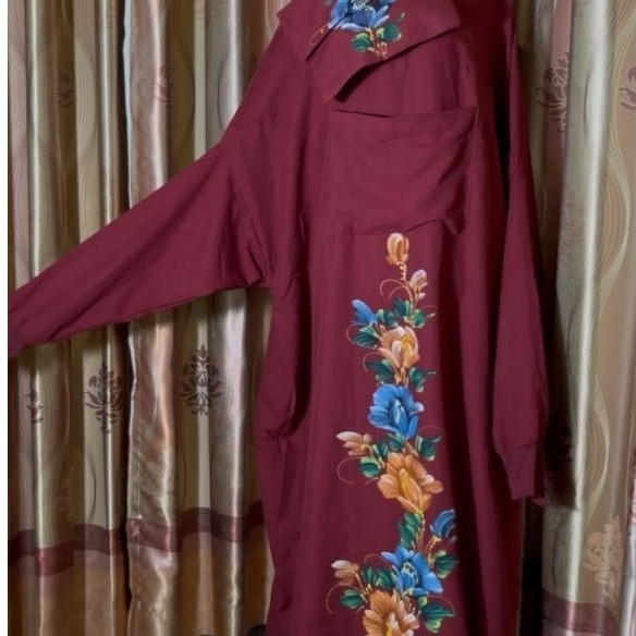 MUKENA DEWASA LAJUR LUKIS HANDMADE || MUKENA TERUSAN BATIK LUKIS RAYON GRADE A