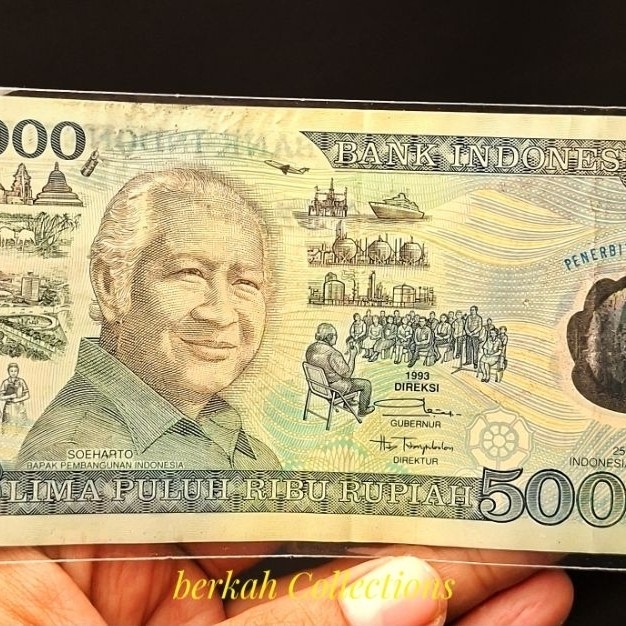 uang 50 ribu polymer suharto tahun 1993