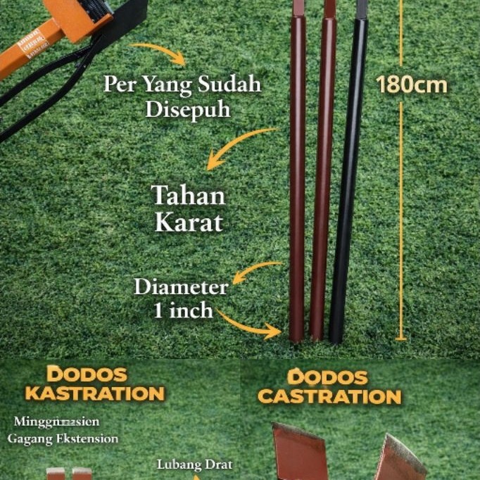 Dodos Kastrasi Sawit 180cm PER BAJA ASLI | Super Tajam • Kuat • Anti Karat / Dodos sawit