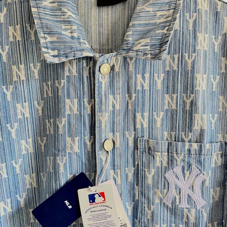 Long Sleeve Shirt MLB NY Monogram Denim