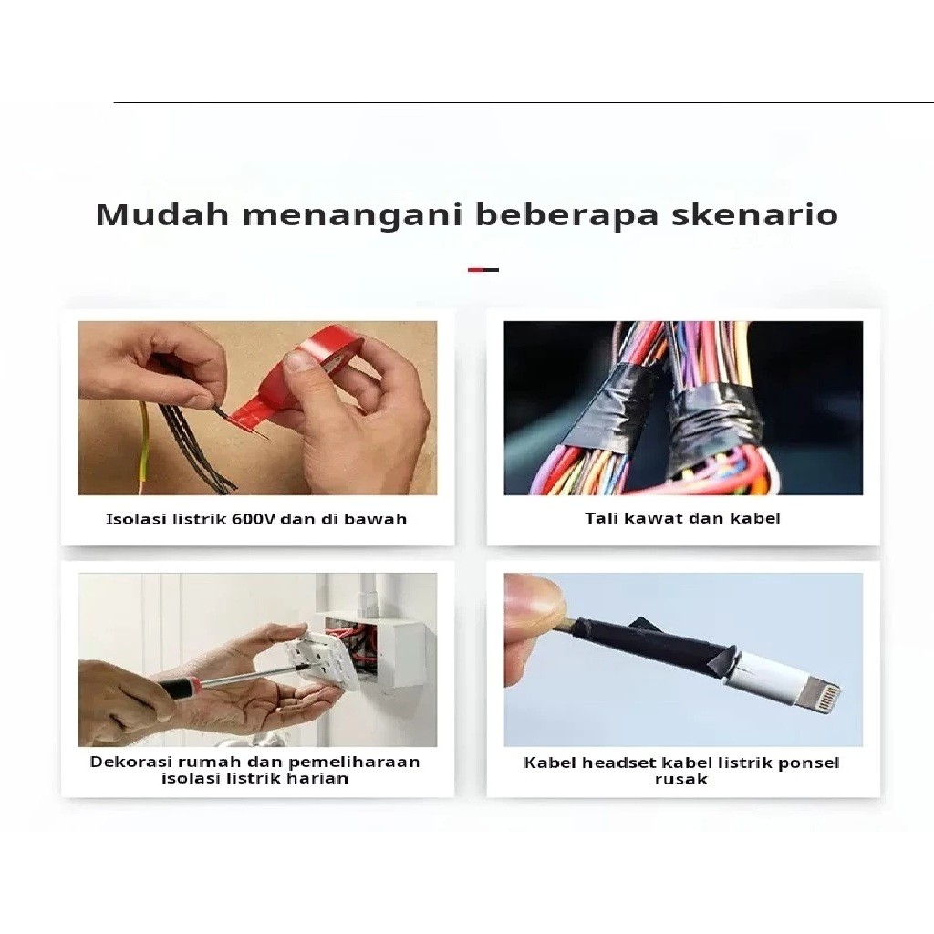 Isolasi Kabel Pvc Gulungan Perekat Kabel Aman Tahan Panas