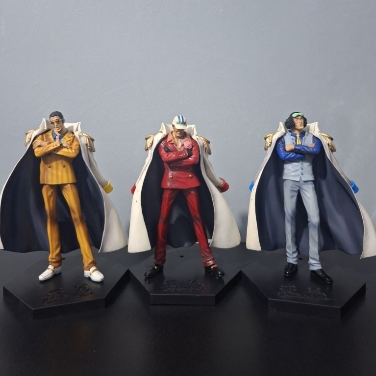 figure banpresto dxf dx one piece admiral marine kizaru akainu aokiji set