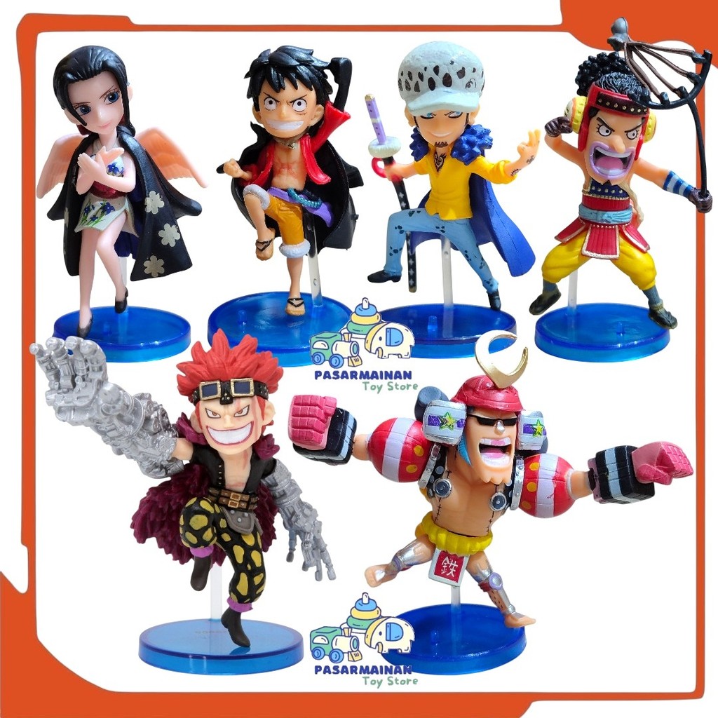 Action Figure One Piece Wano Luffy Kid Robin Franky Usop Law Pajangan Koleksi