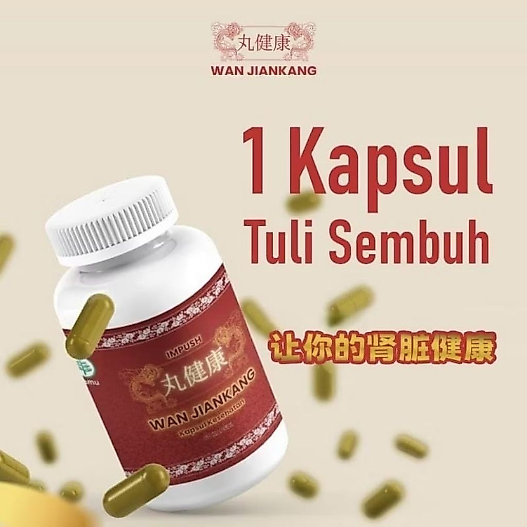Wan Jiankang Obat Herbal Cina Atasi Gangguan Pendengaran Telinga Tuli Original