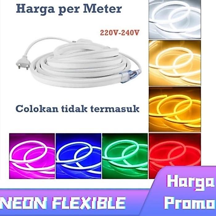 "New" Lampu led NEON FLEX SELANG 220V HARGA METERAN neon flexibel outdoor