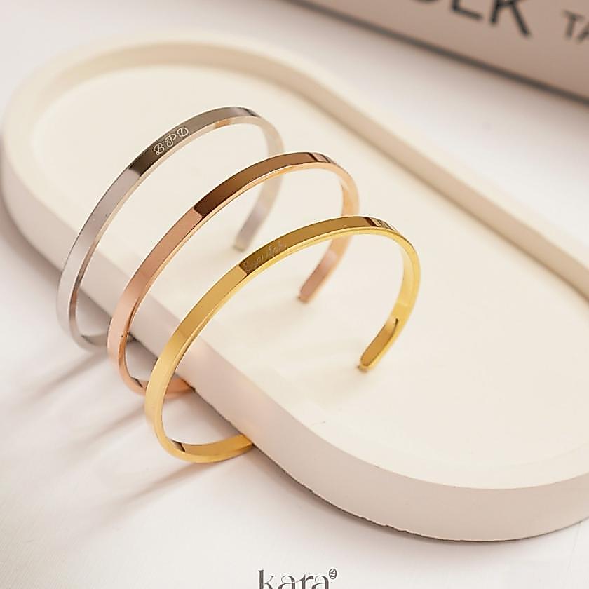 Kara - Classic Bangle Custom Nama | Engravable Bangle