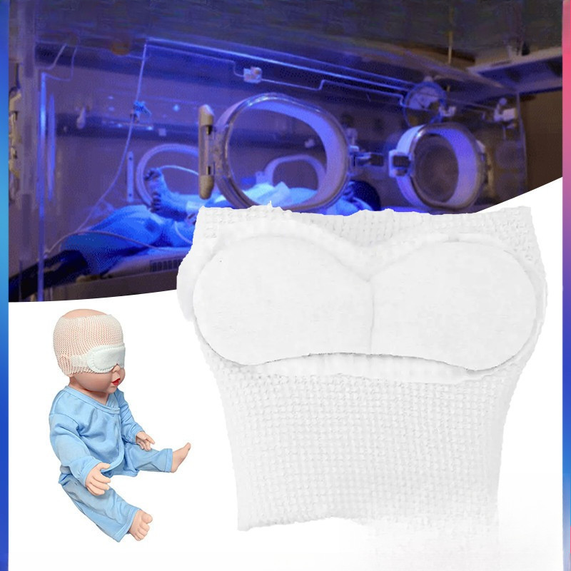 Pelindung Mata Bayi Anti Sinar Biru Eye Protector Newborn Fototerapi Penutup Sinar Lampu Blue Light
