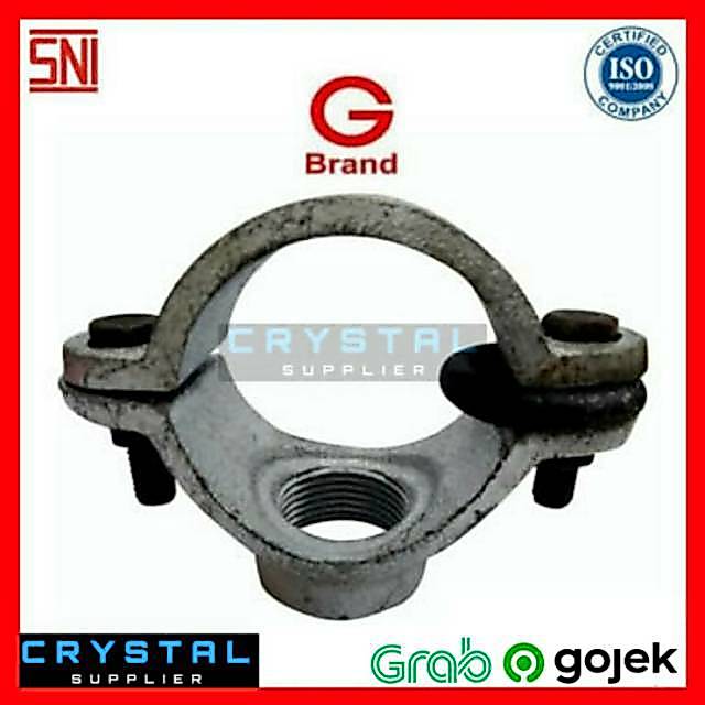 KLEM SADDLE GALVANIS BESI 2 X 3/4" G BRAND / CLAMP SADLE SADEL SEDEL