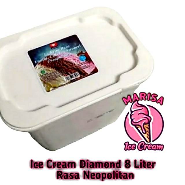 Ice Cream Diamond Neapolitan 8 liter Es Krim Neopolitan 8L Ice Cream 3 Rasa 1 ember