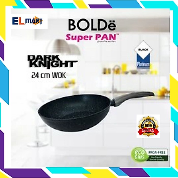 Panci granite super pan BOLDe 24cm Dark Knight - wok 24 cm induksi BOLDE 24cm Dark Knight BOLDE wok