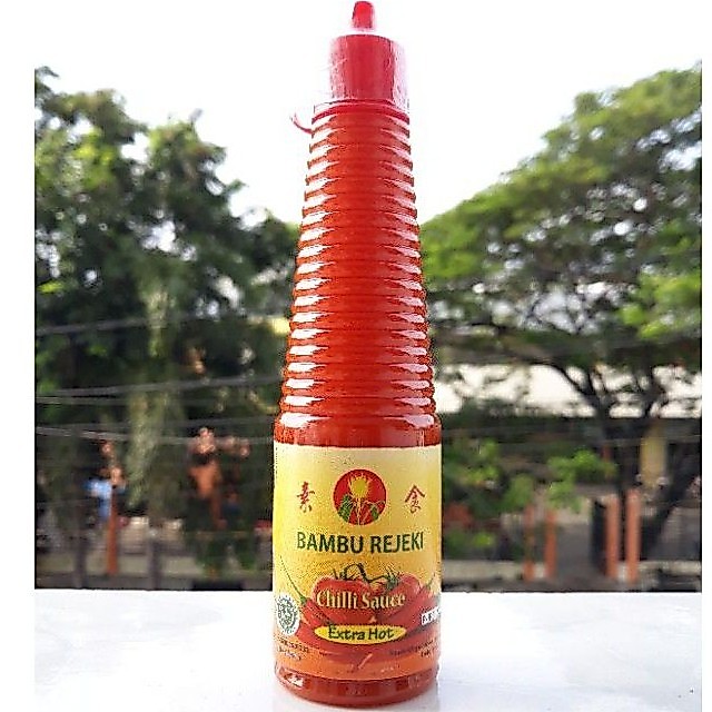 Saus Sambal - Saos Sambel Extra Hot 170 gr Bambu Rejeki Vegan & Vegetarian